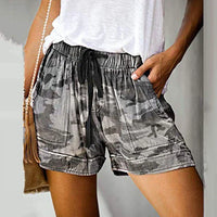 EVIE - Bedruckte Shorts – Grau