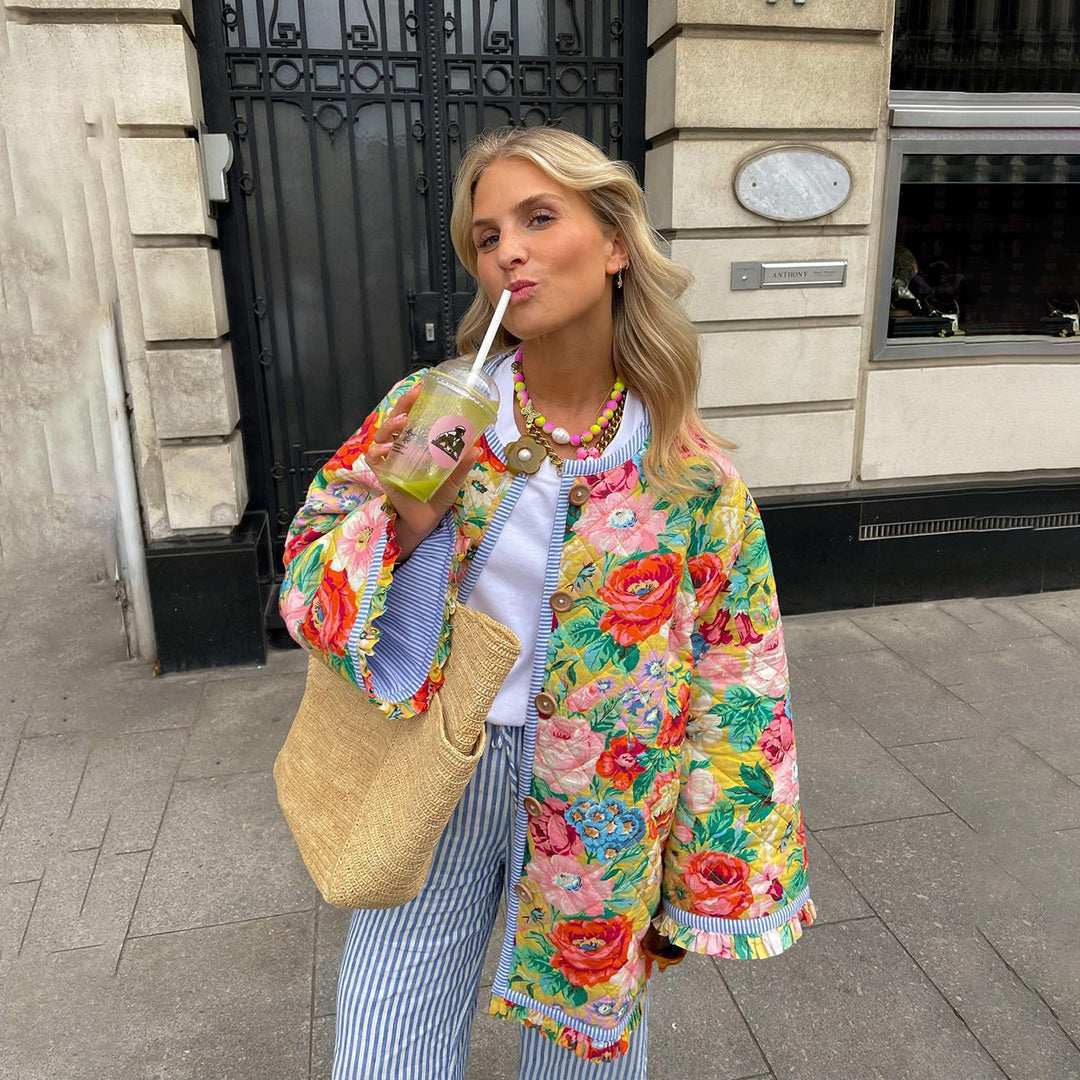 Solene - Blumen bedruckte Jacke