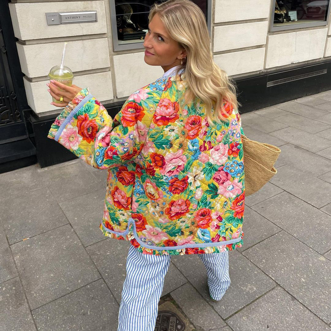 Solene - Blumen bedruckte Jacke