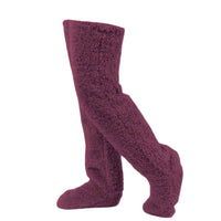 Lena | Flauschige Wintersocken extra weich & warm – Weinrot