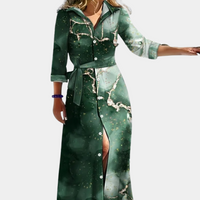 Daniela | Elegantes und bequemes Maxikleid für Frauen – Grün