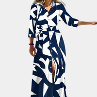 Daniela | Elegantes und bequemes Maxikleid für Frauen – Dunkelblau