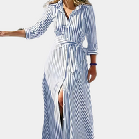 Daniela | Elegantes und bequemes Maxikleid für Frauen – Hellblau