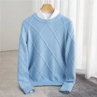 BLUM - PULLOVER AUS PREMIUM KASCHMIR – Blau