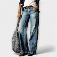 Cess - Denim-Hose mit weitem Bein – Blau