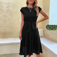 Sphera | Plissiertes Sommer-Damenkleid – Schwarz