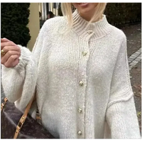 Sally Übergröße Strickjacke – Weiß