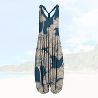 Vivi | Sommerlicher Jumpsuit für Frauen mit lockerer Passform – Blau weiß A