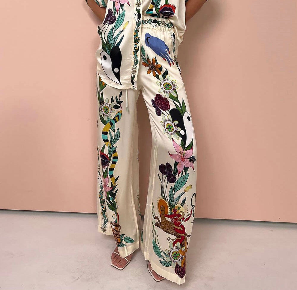 Linnea - Loose Satin Zweiteiler
