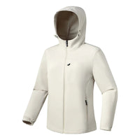 Jessika | Funktionale Softshell Jacke mit Kapuze – Weiß
