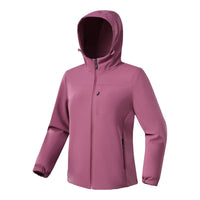Jessika | Funktionale Softshell Jacke mit Kapuze – Rot