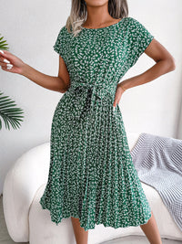 Kima | Elegantes Sommerkleid mit Blumendruck – Grün