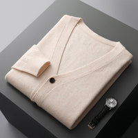 Lucian – Die stilvolle & vielseitige Herren-Strickjacke – Beige