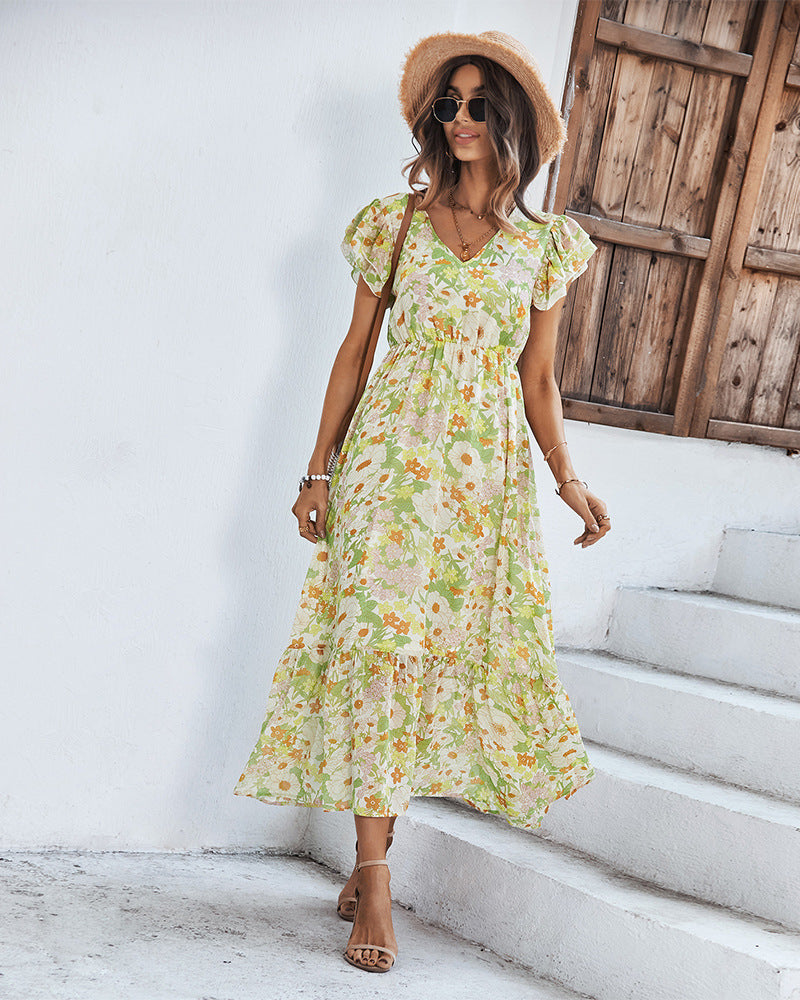 Soma | Elegantes Sommerkleid mit Blumendruck