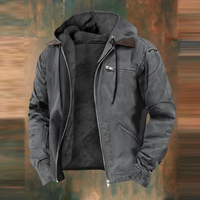 Warme Winter Bomberjacke für Herren – Grau