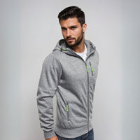 Herren Strickjacke mit Kapuze - Vielseitig & Funktional – Grau