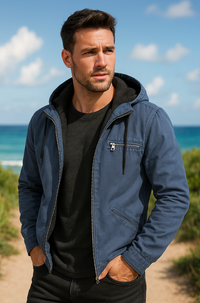 Moderne Herren Strickpullover Luxus – Blau