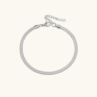 GIA GOLD HERRINGBONE FUSSKETTCHEN – Silber
