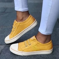Damen Slip-On Sneaker Casual Leder – Gelb
