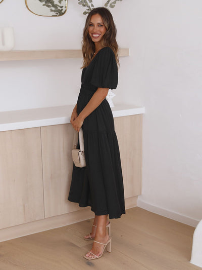 Aava™| Smocked Maxi-Kleid