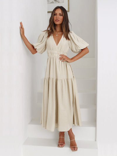 Aava™| Smocked Maxi-Kleid
