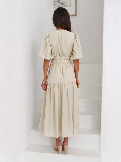 Aava™| Smocked Maxi-Kleid
