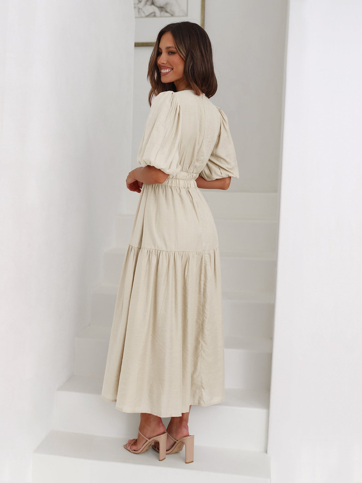 Aava™| Smocked Maxi-Kleid