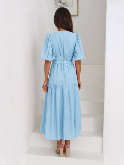 Aava™| Smocked Maxi-Kleid
