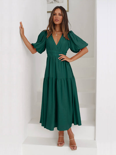 Aava™| Smocked Maxi-Kleid