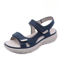 Sonja - Damen Orthopädische Ledersandalen mit Riemen – Blau