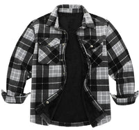 David | Stylische Holzfäller-Jacke Herren robust & warm – Grau