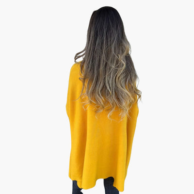 Bequemer Damen Strickpullover V-Ausschnitt