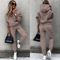 Damen Sportlicher Trainingsanzug für Winter | Warm und Bequem – Camel