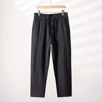 Legere Leinen Herren Hose – Schwarz