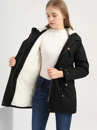 Warmer Damen Winter Parka in Schwarz | Winddicht & Modern – Schwarz