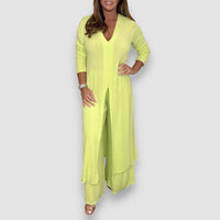 Bella | Luftige Feder Zweiteiliges Set – Gelb