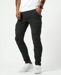 Dario | Bequeme Stretch Cargo-Hose für jeden Tag – Schwarz