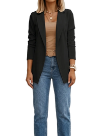 Parina - Knitterfreier Blazer – Schwarz