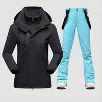 Damenset | Skibekleidung mit Jacke und Hose – Schwarz