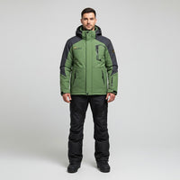 Herrenset | Kombinierte Ski-Jacke und Hose – Grün