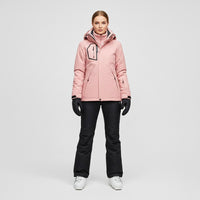 Damen Skiset | Kapuze Jacke Hose zweiteilig geschlossene Form – Rosa