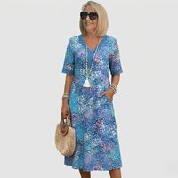 Nerida - Leichtes Midikleid – Blau