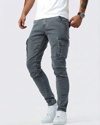 Dario | Bequeme Stretch Cargo-Hose für jeden Tag – Grau