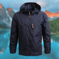 JORA - Super wind- und wasserdichte, warme Jacke mit Kapuze – Dunkelblau