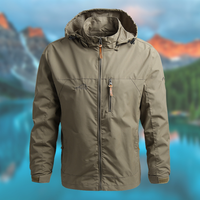 JORA - Super wind- und wasserdichte, warme Jacke mit Kapuze – Beige