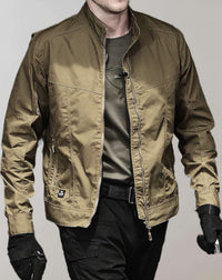 Leichte Herren-Sommerjacke mit Reißverschluss – Khaki
