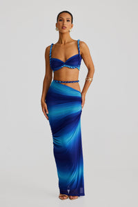 Selin | Zweiteiliges Kleid-Set – Blau