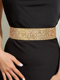 Sommerlicher Glitzer Korsettgürtel Plus Size | Eleganter Damen Gürtel für eine perfekte Passform – Gold