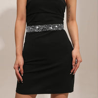 Sommerlicher Glitzer Korsettgürtel Plus Size | Eleganter Damen Gürtel für eine perfekte Passform – Schwarz