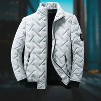 Stilvolle Puffer-Jacke für Herren – Grau